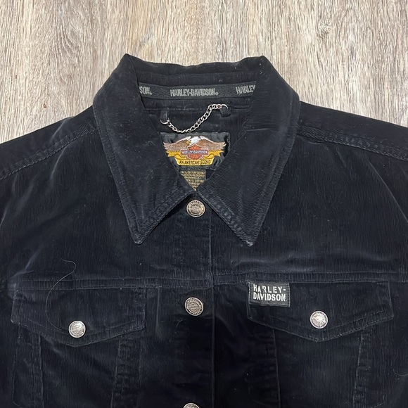 Harley Davidson Black Corduroy Jacket - Picture 2 of 15